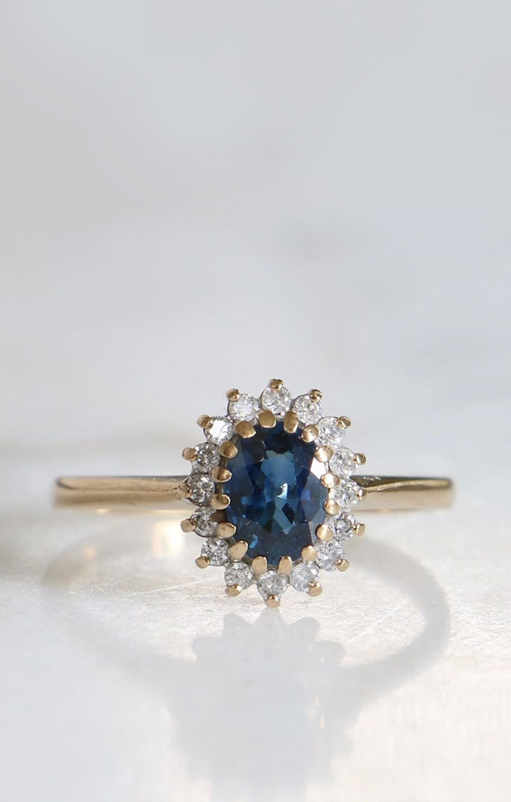 sapphire ring, sapphire vintage ring, Vintage ring, Diamond Rings, engagement ring, engagement ring ideas