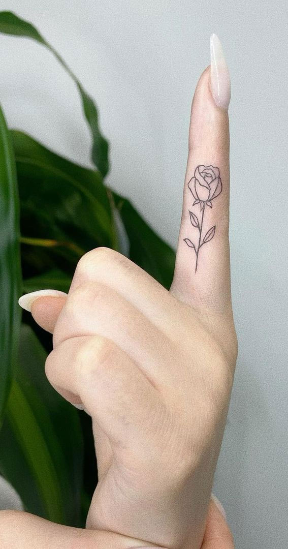 Simple tattoo design on finger | Tattoo Ideas For Girls | Little finger,  Ring finger, Sweet & Seductive