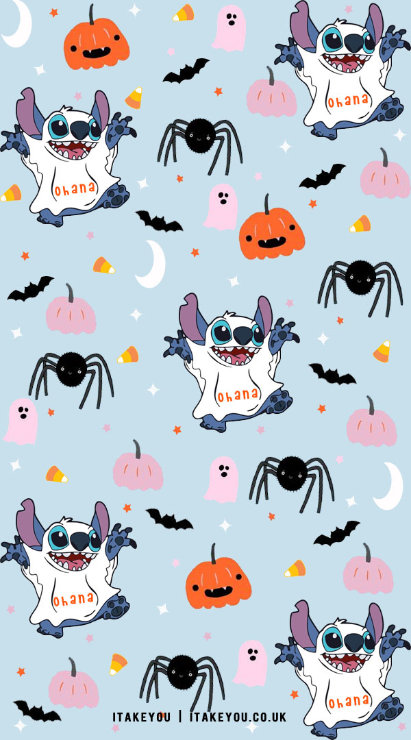 Fun and Cute Stitch Wallpapers : Ghost Stitch Halloween Wallpaper