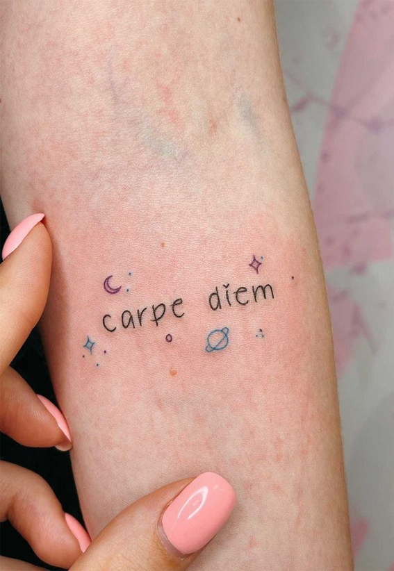 Carpe Diem SemiPermanent Temporary Tattoo  TattooMyIdea