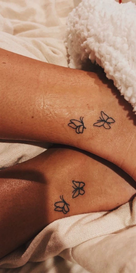 Ink Fusion Where Art and Identity Meet : Butterflies Tattoos Above Ankles