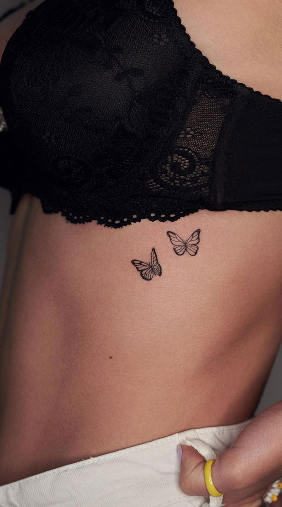 Ink Fusion Where Art and Identity Meet : Two Small Butterflies