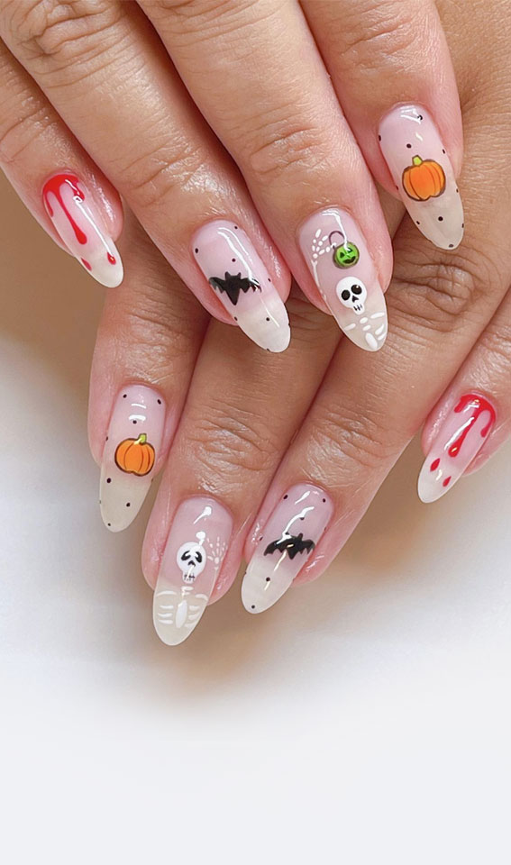 Enchanting Halloween Nail Art Ideas : Spooky Nails with Glory Details