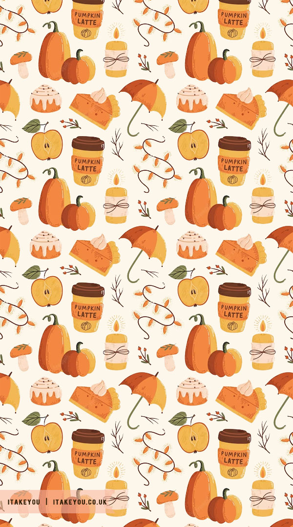 20+ Cute Autumn Wallpapers To Brighten Your Devices : Pumpkin Latte Wallpaper