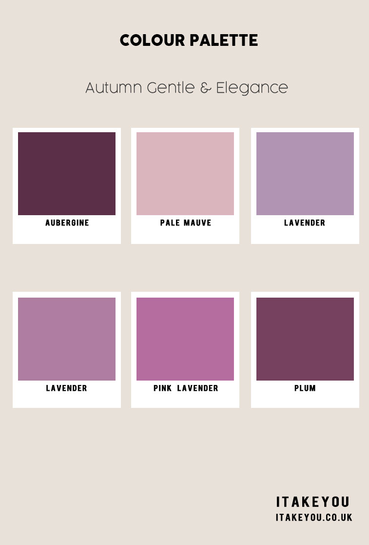 soft purple color scheme, Autumn Colour Scheme, Autumn Colour Trends 2023, Fall Color Palette, autumn colours, Autumn Colours 2023, soft autumn colour palette