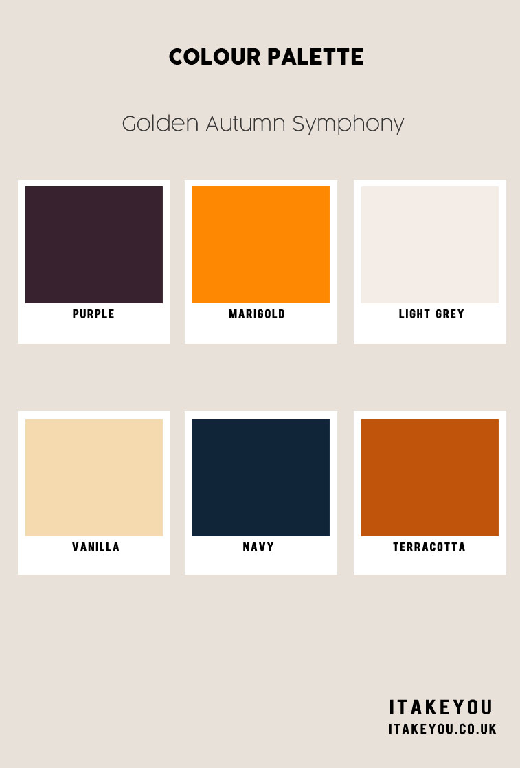 25 Autumn Colour Scheme Ideas 2023 : Golden Autumn Symphony