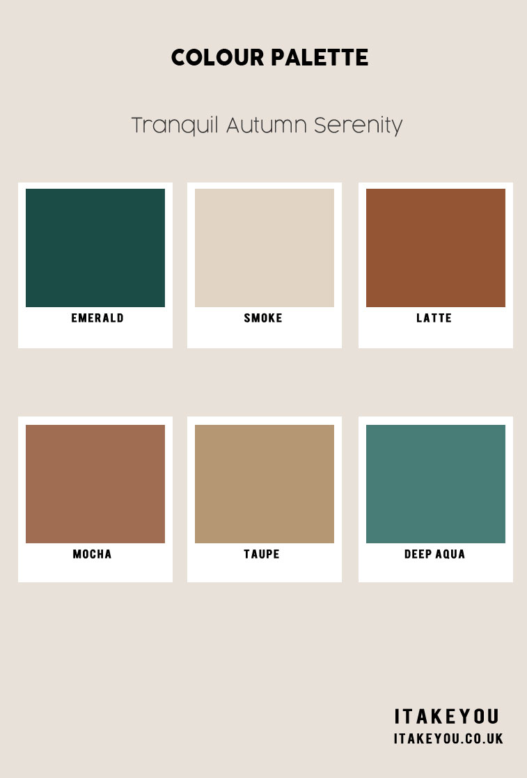 Emerald and Brown Colour Scheme, Autumn Colour Scheme, Autumn Colour Trends 2023, Fall Color Palette, autumn colours, Autumn Colours 2023, soft autumn colour palette