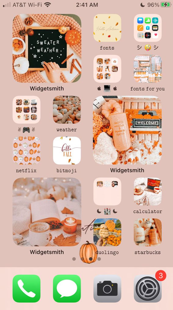 Aesthetic Fall IOS Home Screen Ideas : Sweater Weather Wallpaper