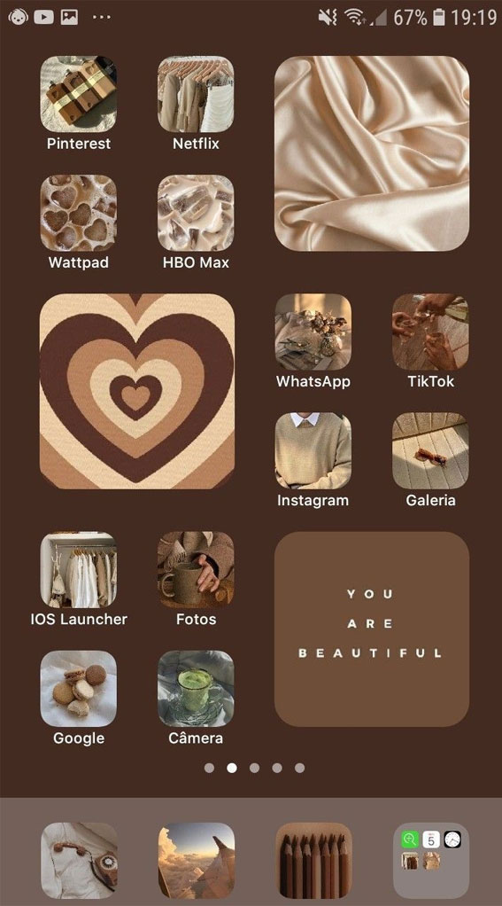 Aesthetic Fall IOS Home Screen Ideas : Brown Wallpaper