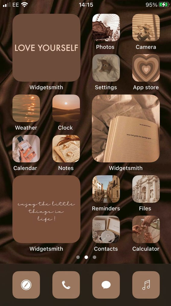 Aesthetic Fall IOS Home Screen Ideas : Brown Mood Wallpaper I Take You ...