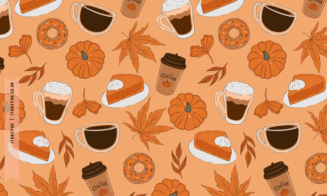 20+ Cute Autumn Wallpapers To Brighten Your Devices : Coffee, Donut & Pie Wallpaper for Laptop