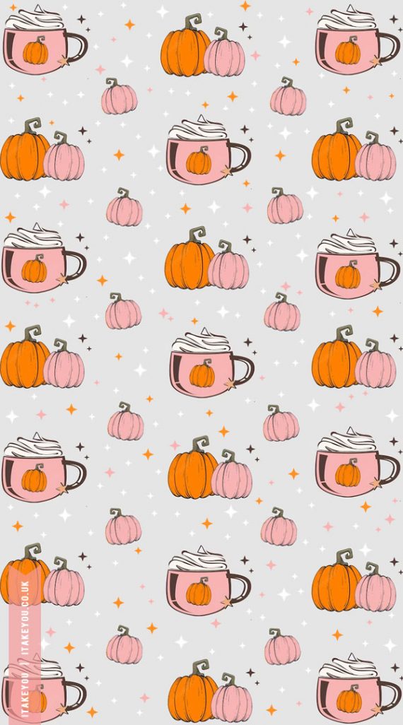 20+ Cute Autumn Wallpapers To Brighten Your Devices : Pink Pumpkin ...