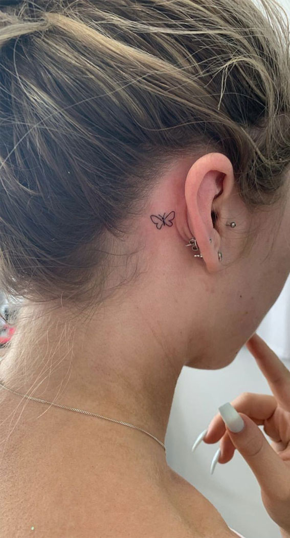 Ear tattoos, ear tattoo ideas, behind ear tattoos, Ear tattoos for Females, Behind the ear tattoos designs, Ear tattoos behind, Side ear tattoos, Flower ear tattoos