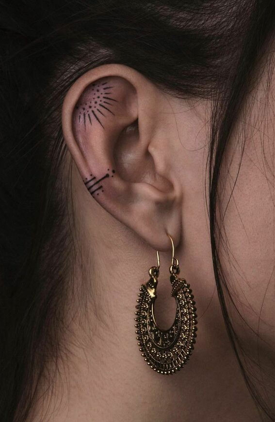 Whispered Ink 40 The Beauty of Ear Tattoos : Boho Inside & Ear Tattoos