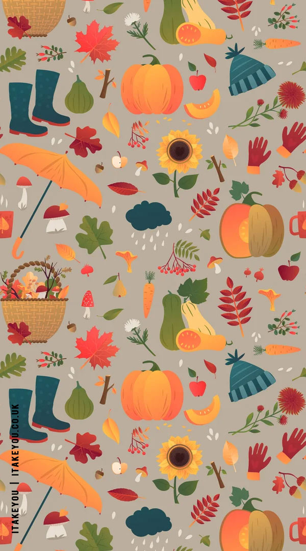 20+ Cute Autumn Wallpapers To Brighten Your Devices : Green Grey