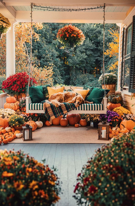 Outdoor home decor, Autumn home decor, fall leave home decor