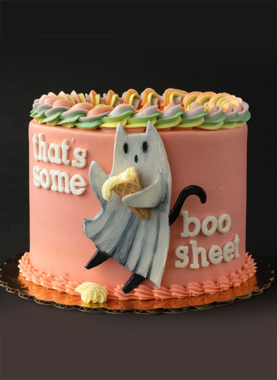 Halloween Cake Ideas to Haunt Your Taste Buds : Buttercream Peach Tone Cake