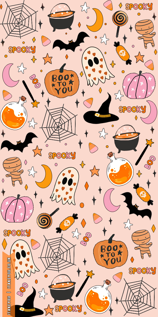 20+ Chic And Preppy Halloween Wallpaper Inspirations : Sweetest Ghost