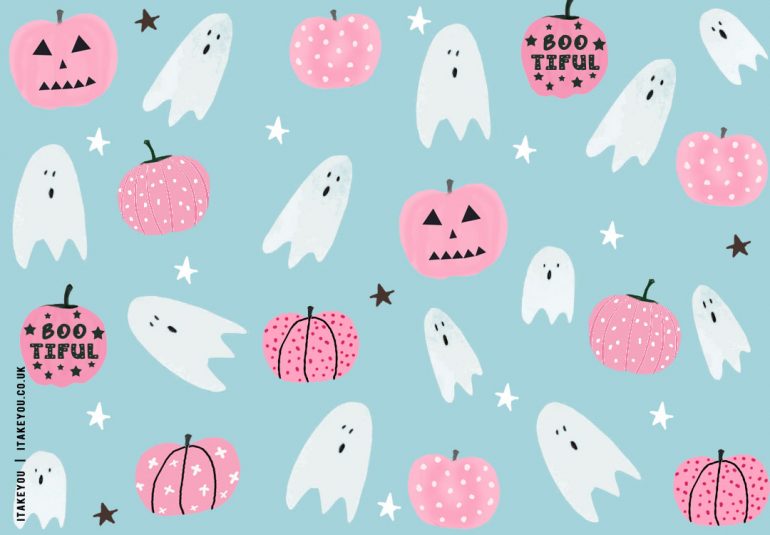 20+ Chic and Preppy Halloween Wallpaper Inspirations : Spooky Pink ...