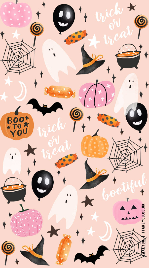 20+ Chic and Preppy Halloween Wallpaper Inspirations : Trick Or Treat Wallpaper