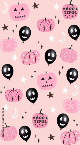 20+ Chic and Preppy Halloween Wallpaper Inspirations : Ghostie Balloon ...