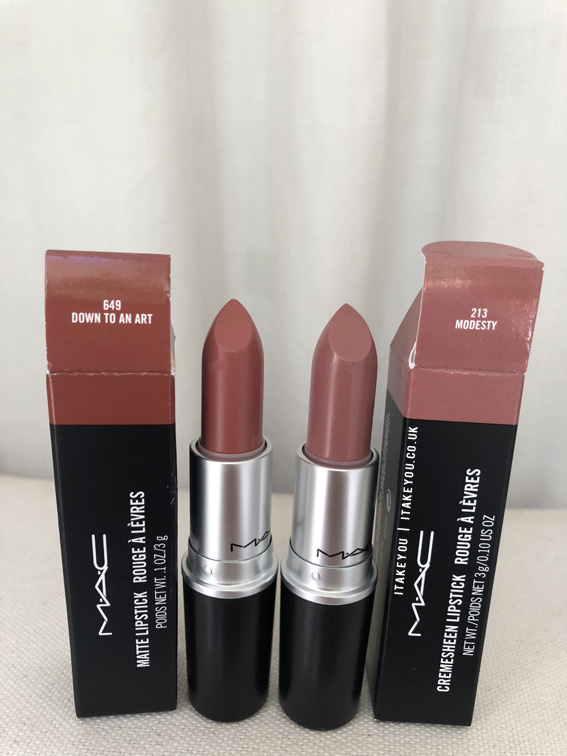 Down to an art vs Modesty Mac Lipstick, Mac lipstick aesthetic, MAC Lipstick Shades, MAC Lipstick Colours, MAC Lipstick Swatch