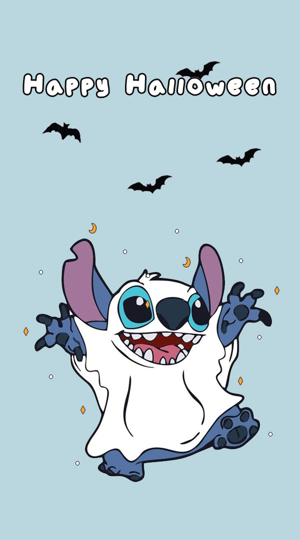 Fun And Cute Stitch Wallpapers : Cute Ghost Stitch Wallpaper for iPhone & Phone
