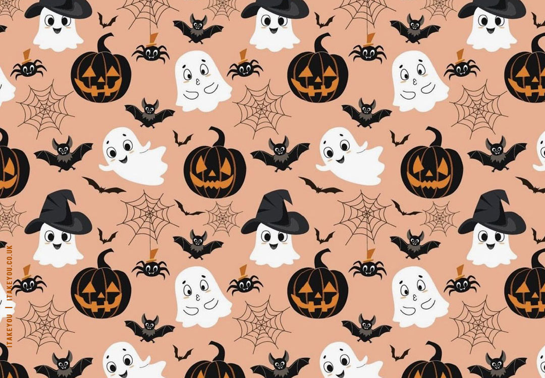 20+ Chic And Preppy Halloween Wallpaper Inspirations : Friendly Ghost Wallpaper for Desktop & Laptop