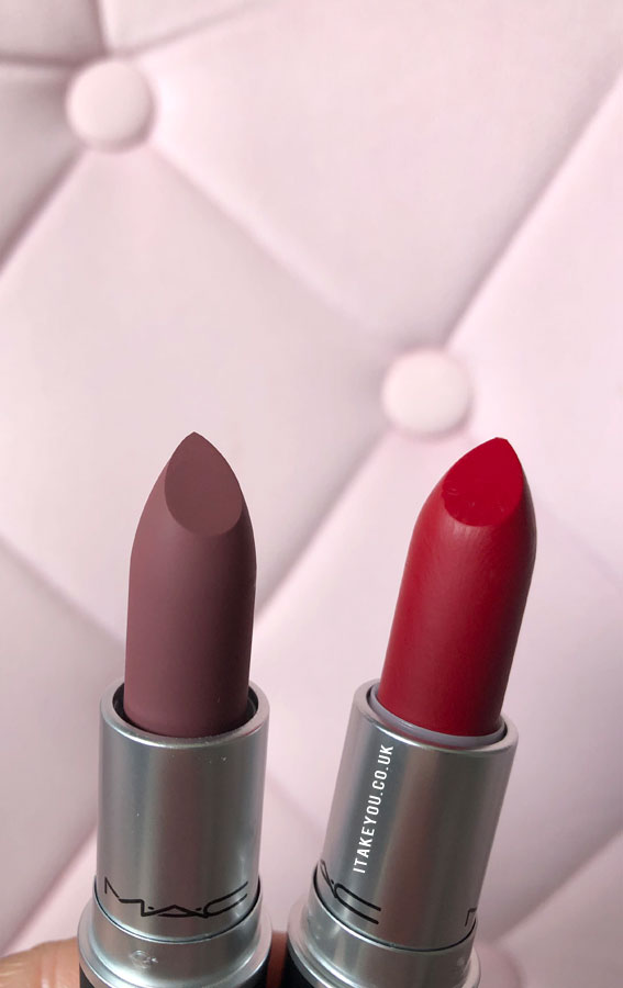Kinda Soar-Ta vs Ruby Woo Mac Lipstick, Mac lipstick aesthetic, MAC Lipstick Shades, MAC Lipstick Colours, MAC Lipstick Swatch  