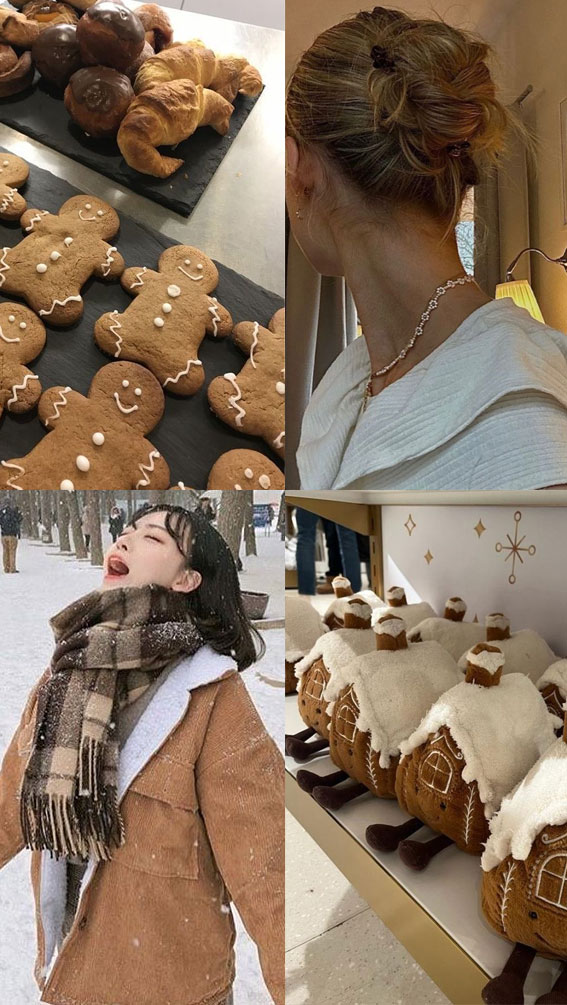 50 Snowfall Symphony Winter Collages : Bun, Ginger Biscuit & Snow Day