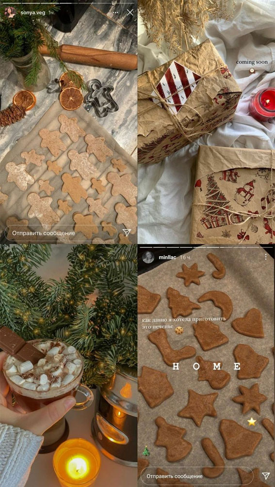 50 Snowfall Symphony Winter Collages : Ginger Biscuit