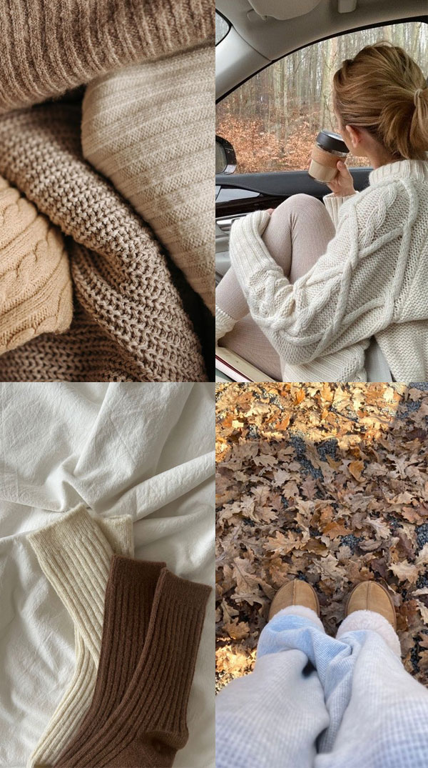 50 Snowfall Symphony Winter Collages : Neutral Sweater
