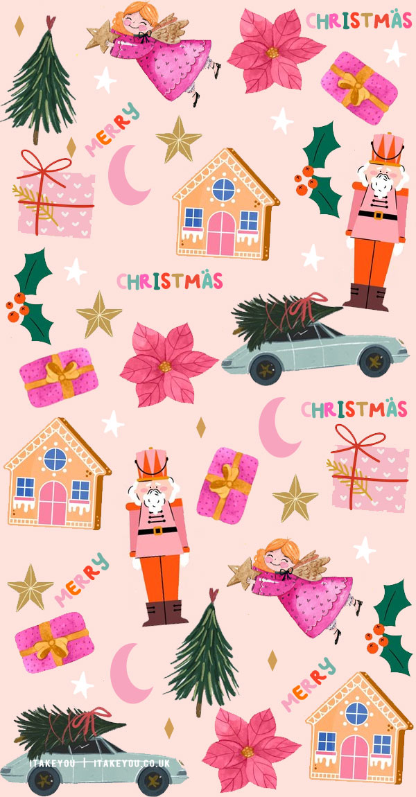 Yuletide Enchantment Festive Christmas Wallpapers For Every Device : Pink Fairy
