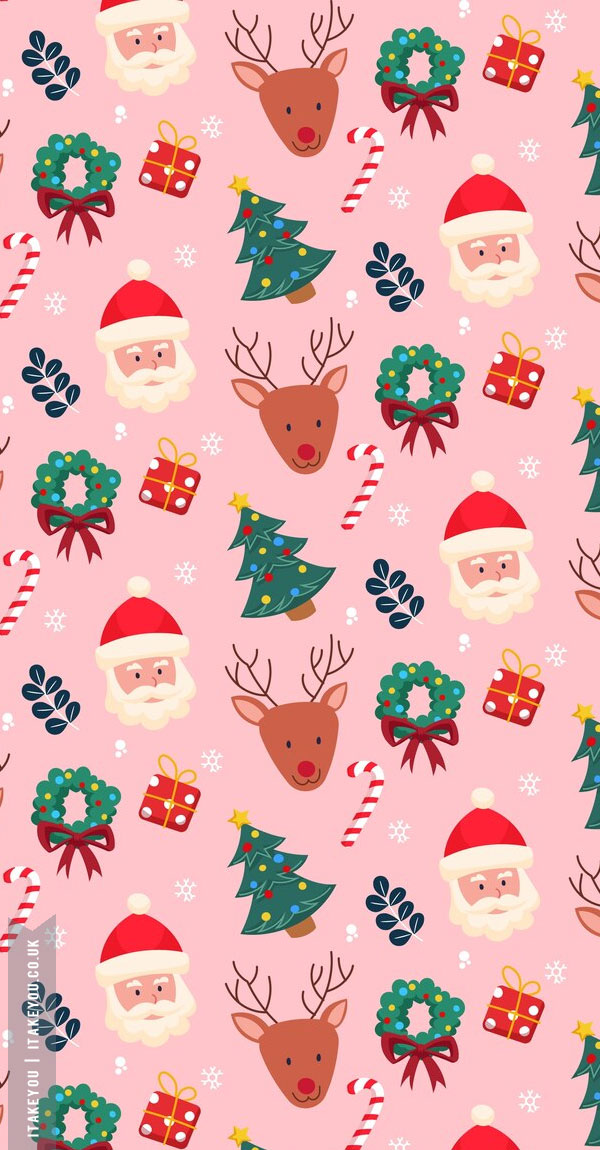 Yuletide Enchantment Festive Christmas Wallpapers for Every Device : Santa, Reindeer, Present & Wreath