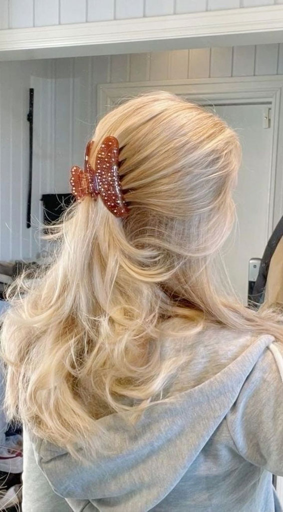 Easy and Cute Hairstyles with Allure : Honey Blonde Half Up I Take You, Wedding Readings, Wedding Ideas, Wedding Dresses