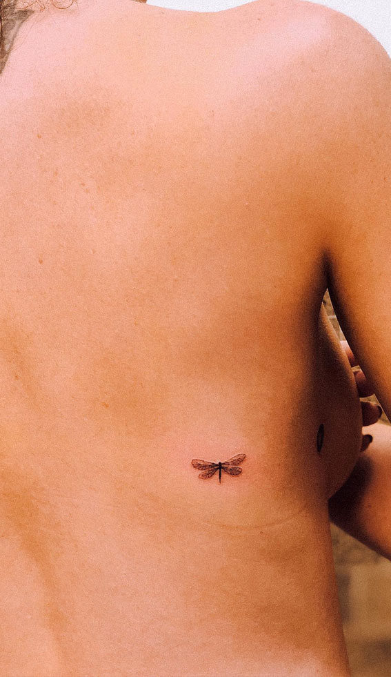 Tiny Treasures Meaningful Small Tattoo Inspirations : A Small Dragonfly Tattoo