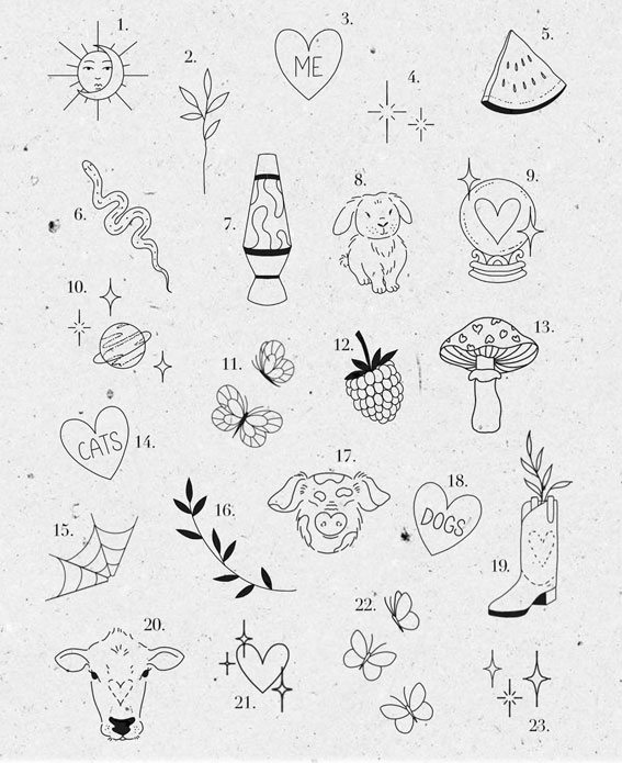 Tiny Treasures Meaningful Small Tattoo Inspirations : Twenty-Three Tattoos