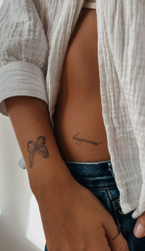 Tiny Treasures Meaningful Small Tattoo Inspirations : Butterfly & Happiness