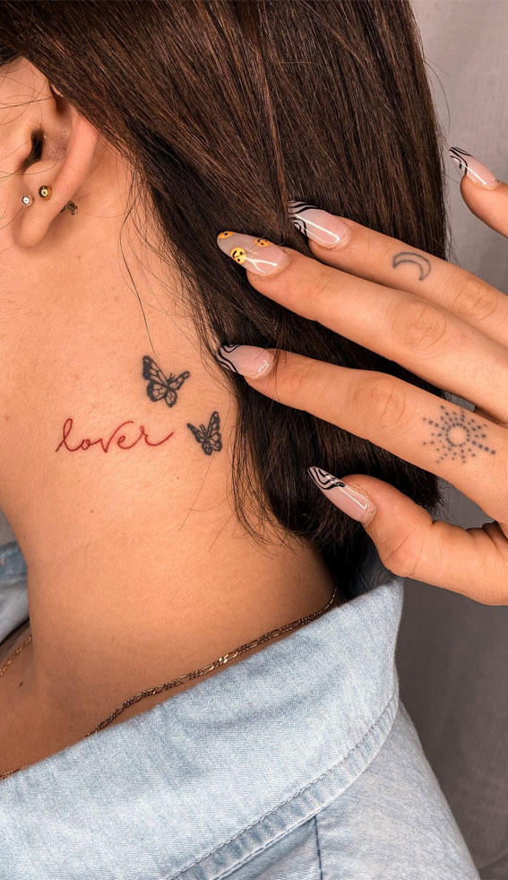 Tiny Treasures Meaningful Small Tattoo Inspirations : Lover & Butterflies