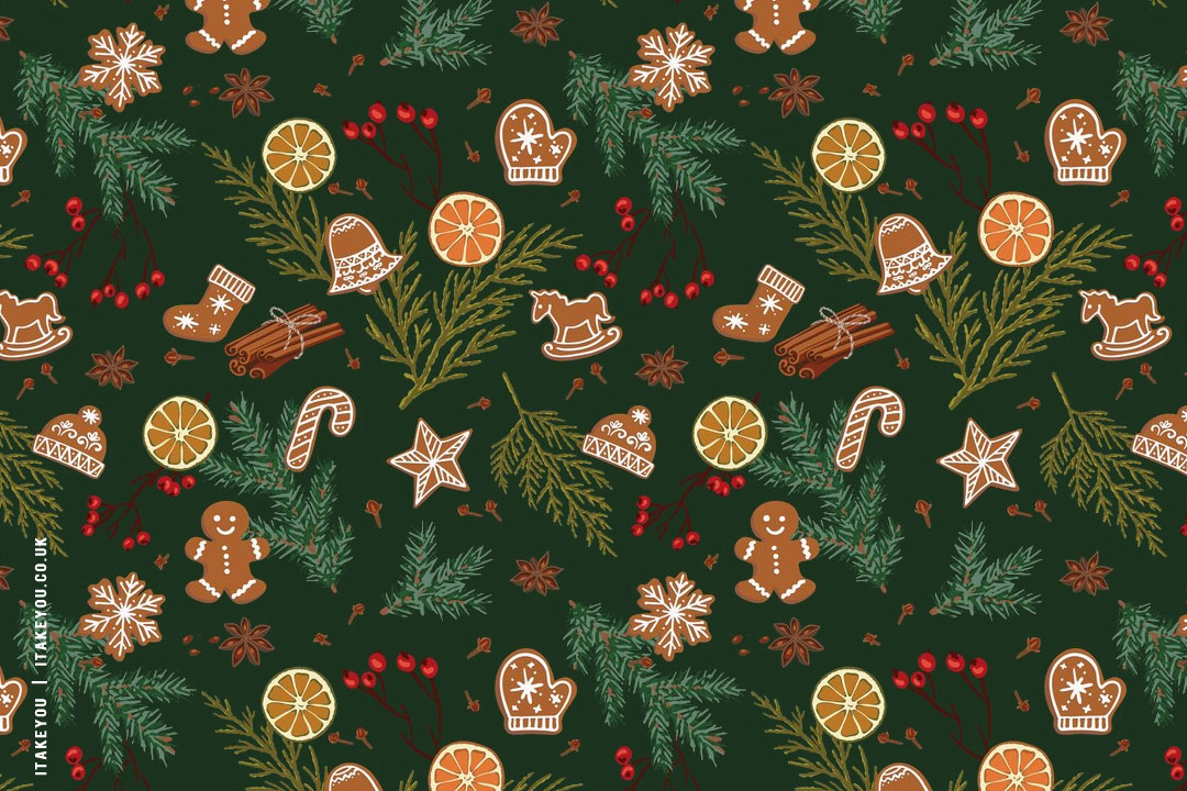 Festive Sip And Sweet Wallpapers Wonderland : Dark Green Wallpaper for Desktop & Laptop