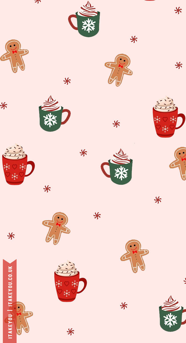 Festive Sip And Sweet Wallpapers Wonderland : Ginger Biscuit & Hot Cocoa