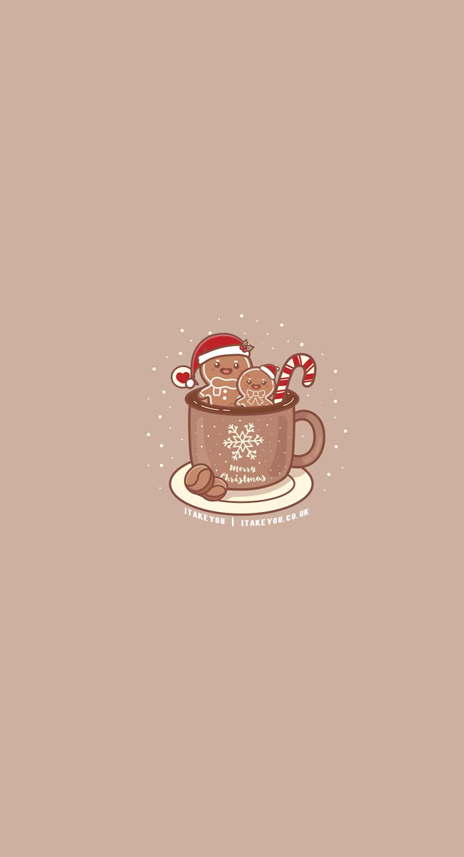 Festive Sip And Sweet Wallpapers Wonderland : Gingerbread in Coffee Mug