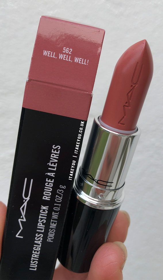Mac Lipstick in Shade ‘Well, Well, Well’ Lustre Glass Sheer-Shine Lipstick
