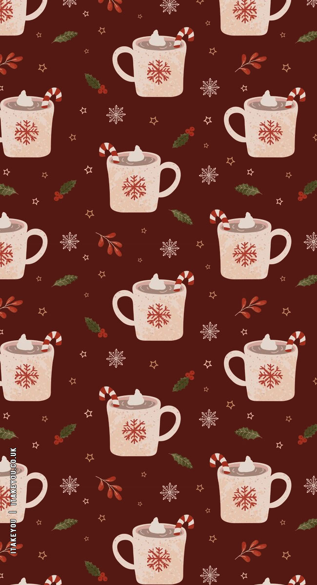 Festive Sip And Sweet Wallpapers Wonderland : Hot Chocolate Brown Wallpaper for iPhone & Phone