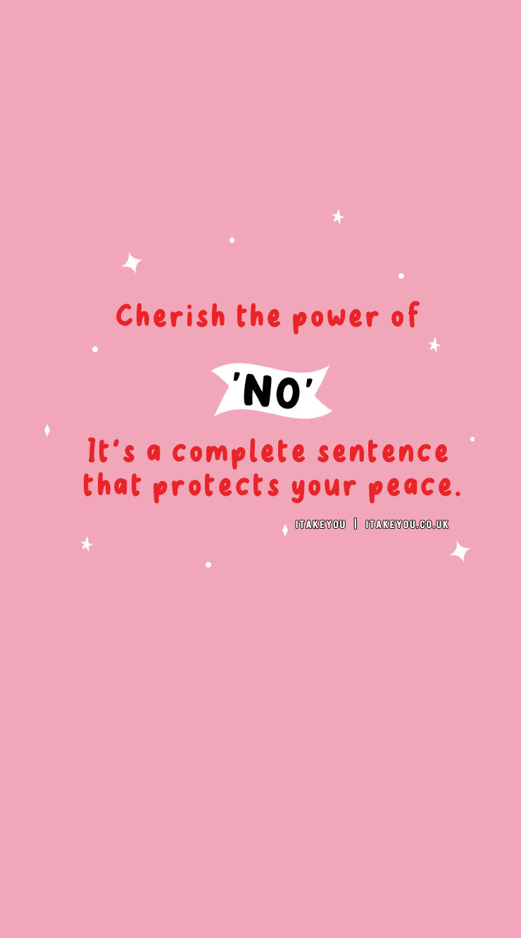 cherish the power of no, mental health quotes, short mental health quotes, mental health quotes positive, take care of your mental health quotes, positive quotes, self, prioritize your mental health quote, cute mental health quote images