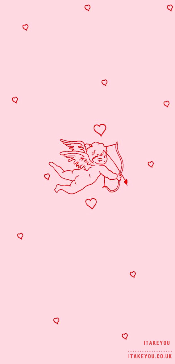 Enchanting Valentine’s Wallpaper Inspirations : Cupid Pink Wallpaper