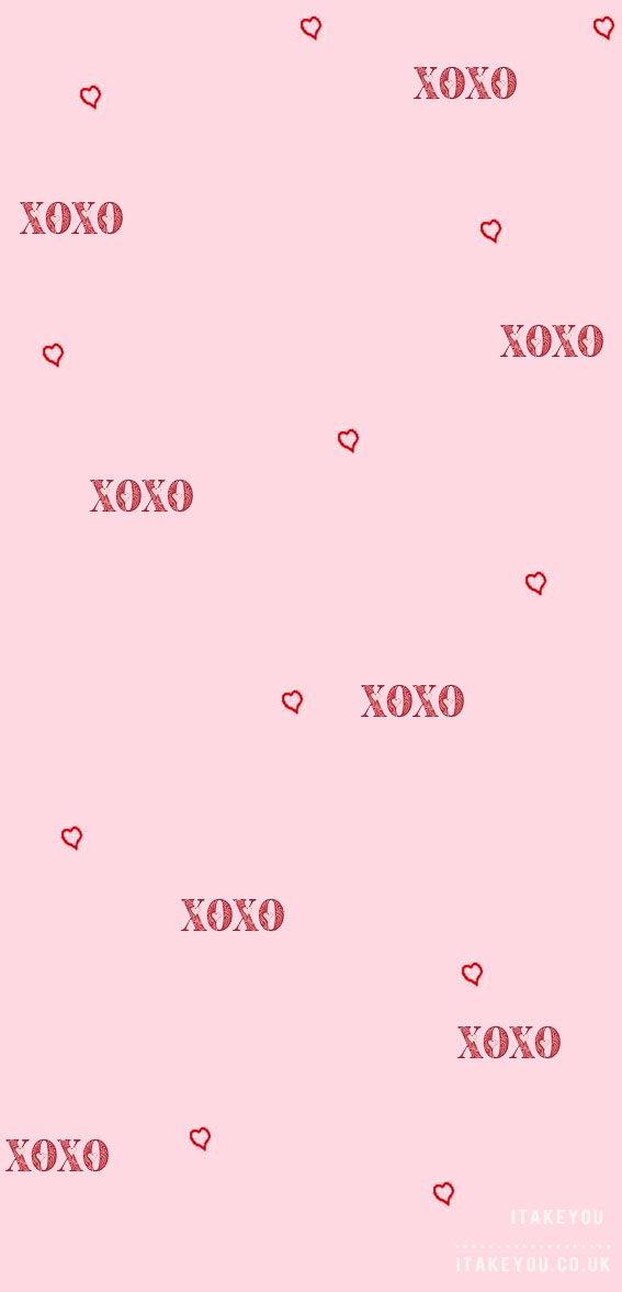 Enchanting Valentine’s Wallpaper Inspirations : XOXO Pink Wallpaper for iPhone & Phone