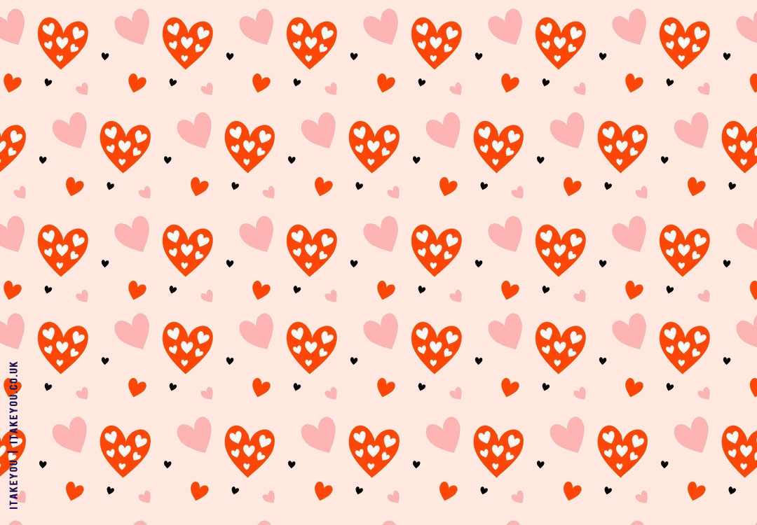 Enchanting Valentine’s Wallpaper Inspirations : Orange Love Heart Wallpaper for iPad & Laptop