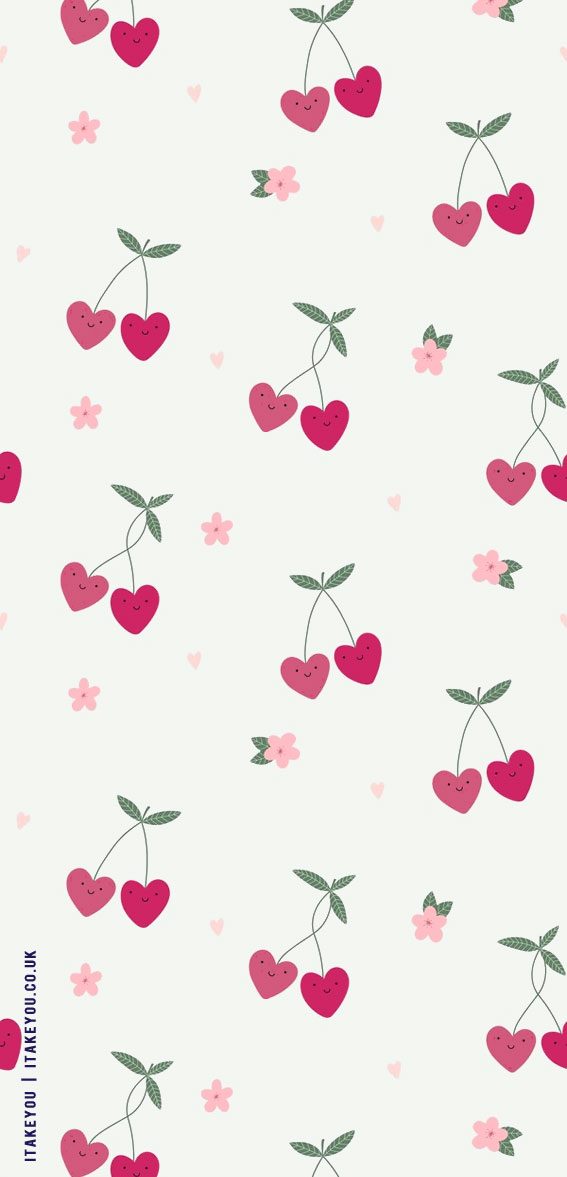 Enchanting Valentine’s Wallpaper Inspirations : Cherry Heart Wallpaper