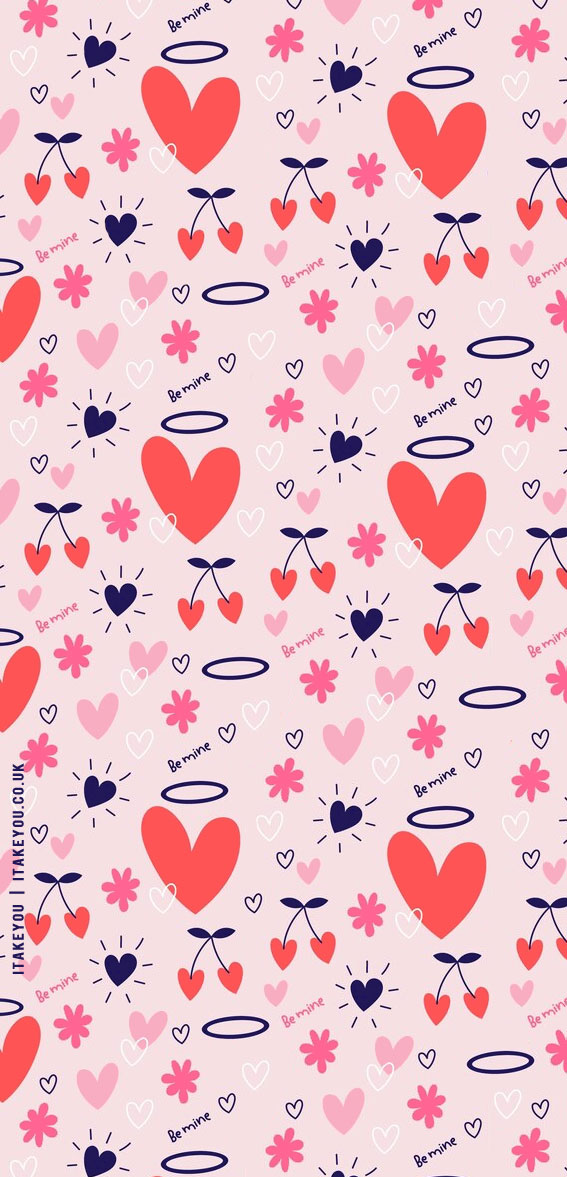Enchanting Valentine’s Wallpaper Inspirations : Be Mine Blue Heart Wallpaper for iPhone & Phone